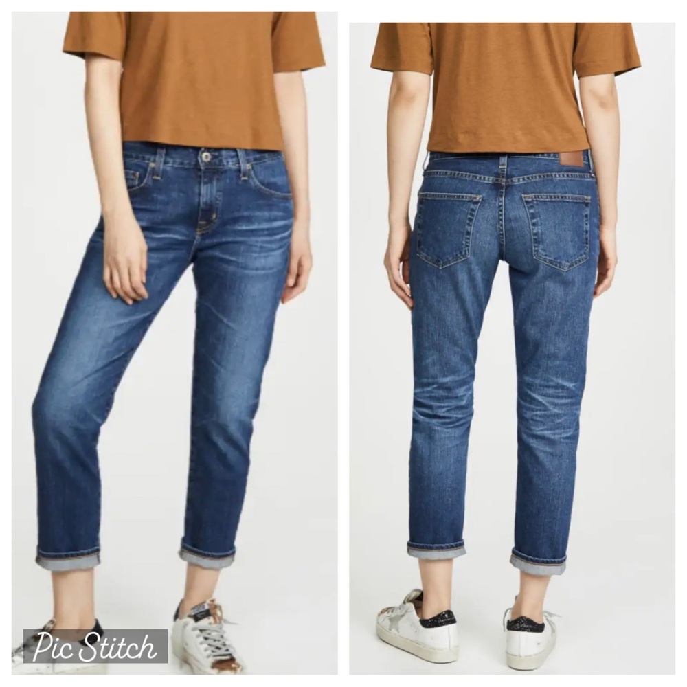 AG Adriano Goldschmied ex-boyfriend slim dark wash jeans